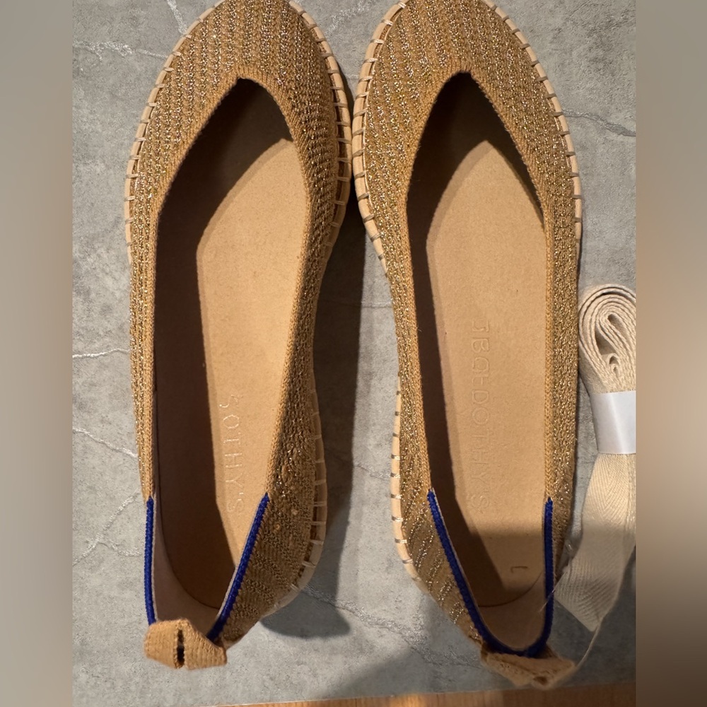 Rothy's The Espadrille Gold Stripe